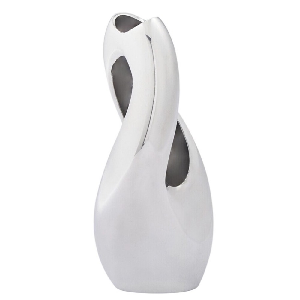 Nambe Curvo Bud Vase Steve Cozzolino Silver Alloy Sculptural Decor MT0590